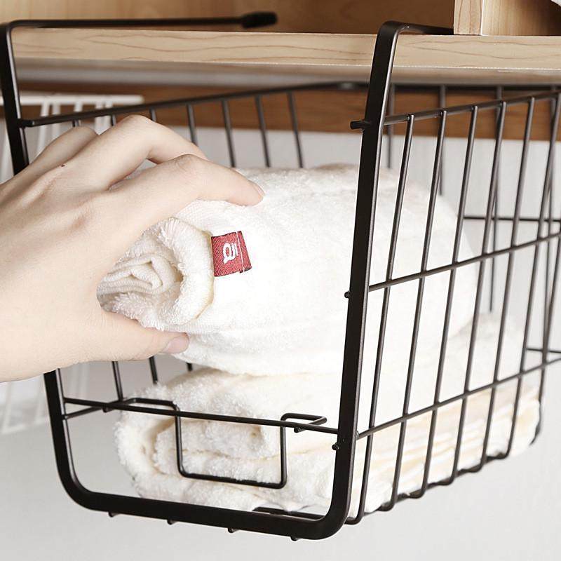 衣柜收纳架隔板下挂篮厨房橱柜置物架办公室桌面收纳篮,收纳整理,橱柜收纳筐,淘宝优惠券,粉丝福利购,淘宝优惠卷