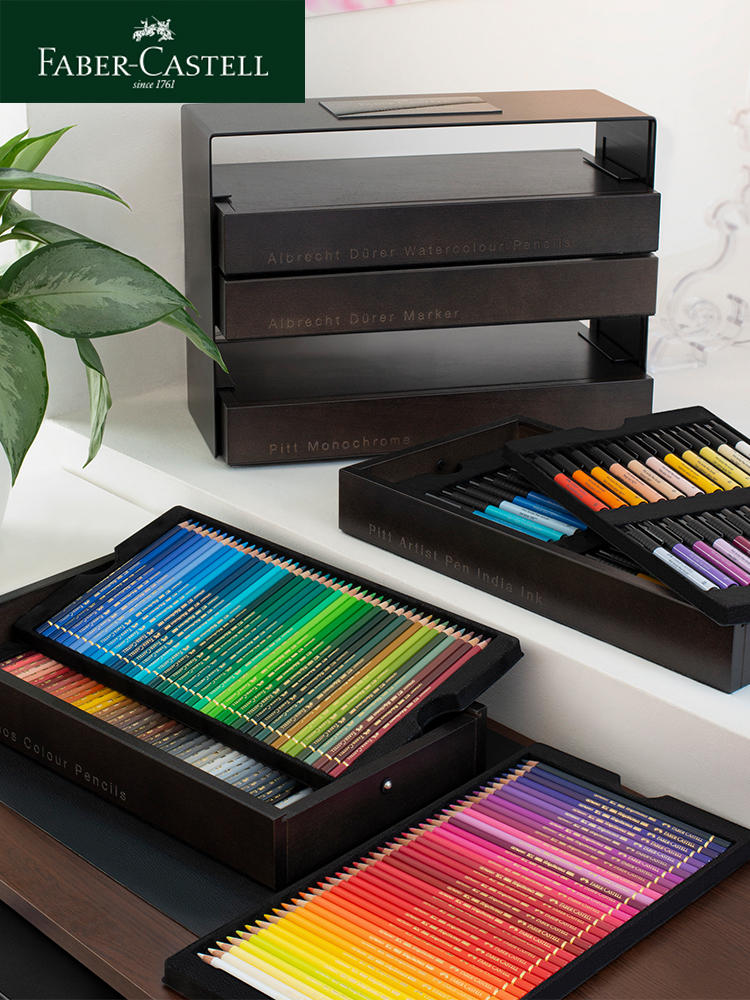 德国原装进口辉柏嘉绿辉260周年限量纪念礼盒套装水溶彩铅油性马克笔色粉送礼组合木盒套装绿铁盒绿盒限量版