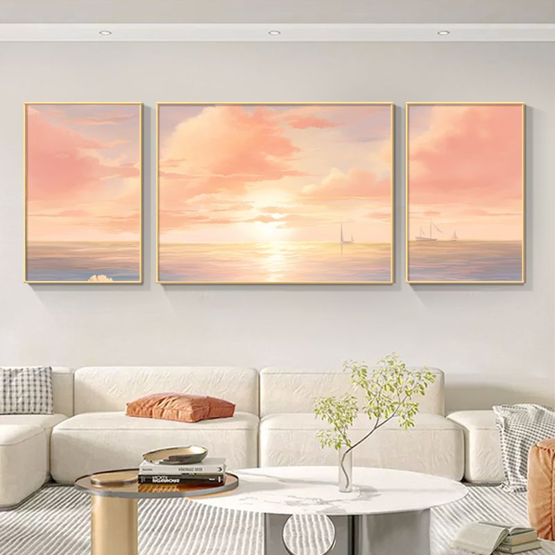 新款奶油风日出东方装饰画