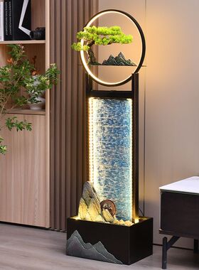 招财流水循环幕墙小型落