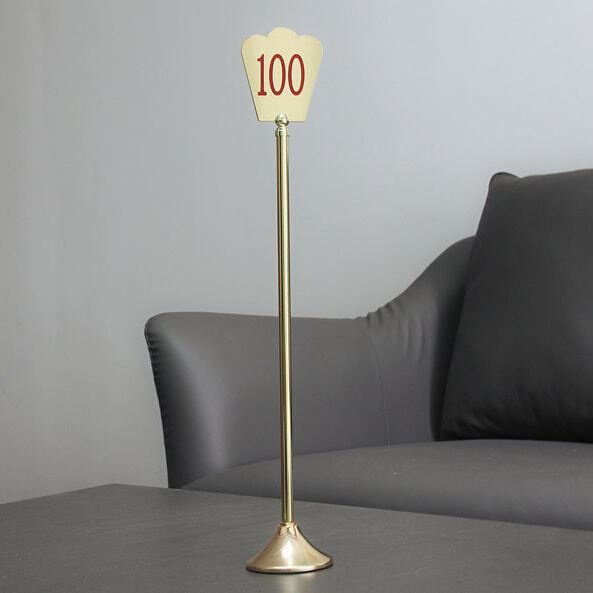 餐桌牌席卡夹位夹桌餐桌位台号夹双面桌型号婚庆牌席夹餐桌金色冠