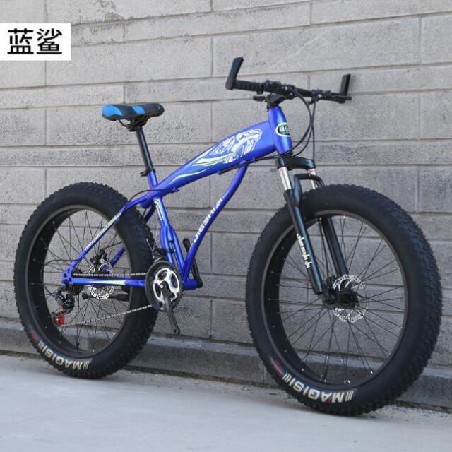 大轮胎自行车超宽粗胎雪地车变速山地车4.0成人学生男女越野单车