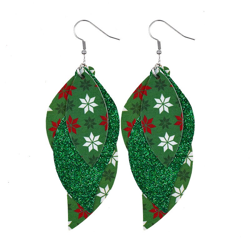 速发African Leather earrings Christmas Earrings women earing