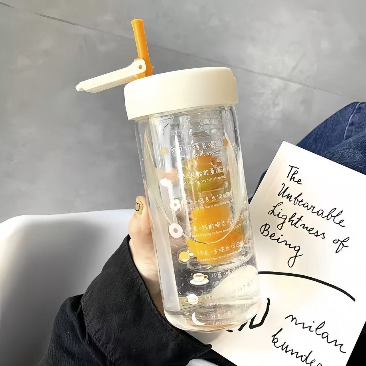夏季花茶吸管杯·茶水分离大容量
