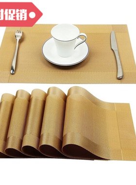 pvc placemats washable  table heat resistant set of 6