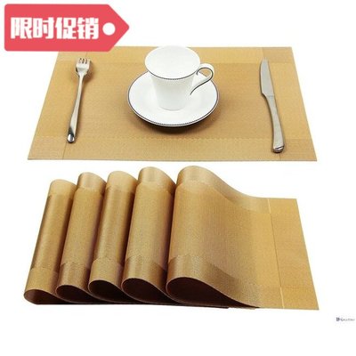 pvc placemats washable  table heat resistant set of 6
