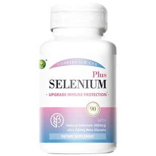 Confidence USA信心康乐美国金标麦芽硒片补硒β-葡聚糖90片/瓶