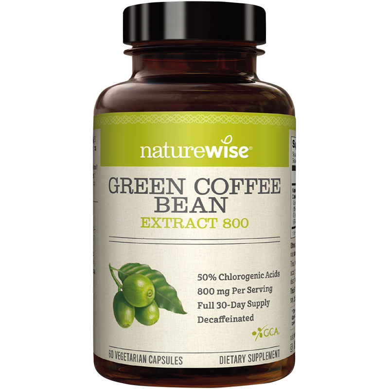Naturewise美国绿咖啡豆提取物胶囊生酮绿原酸800mg非白芸豆
