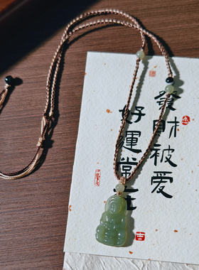 保真天然和田玉观音头吊坠男款玉佛女款佛像玉石玉佩新中式玉坠