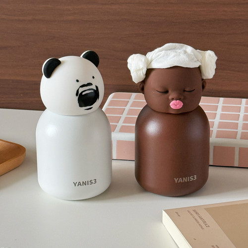 YANIS3抽象可爱保温杯学生礼物