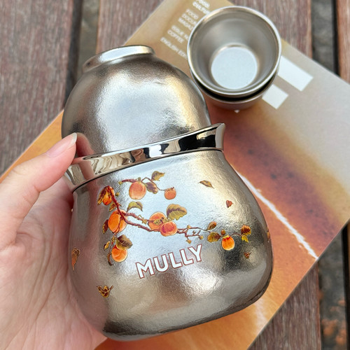 MULLY福禄纯钛茶具礼盒柿柿如意