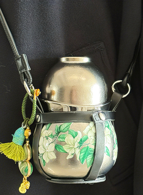 MULLY葫芦纯钛保温杯可背磁吸杯盖福禄礼盒装钛杯带盖泡茶水杯子