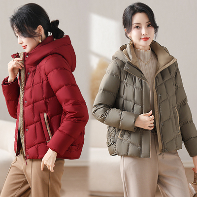 妈妈本命年红色羽绒服冬季加厚