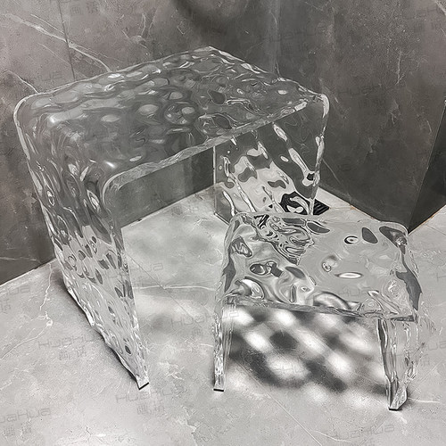 水波纹亚克力小凳子矮凳