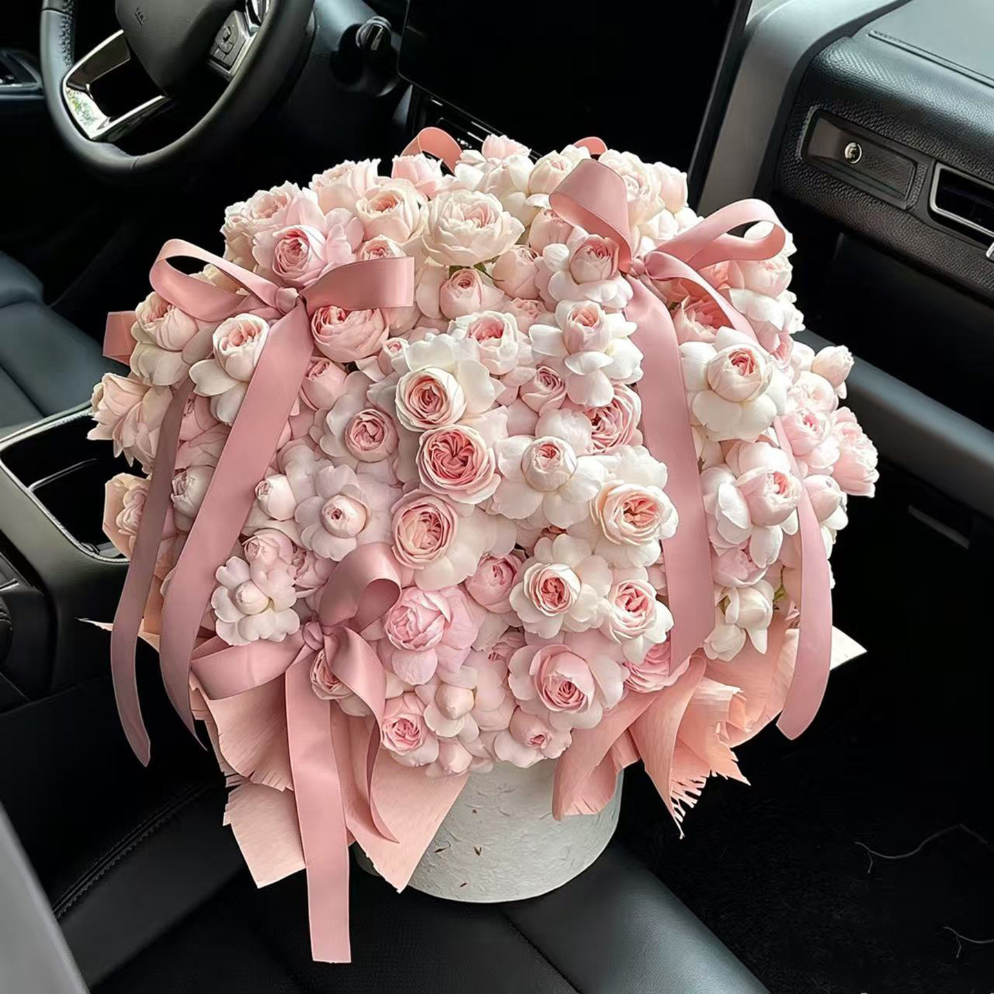 德国永生花高级抱抱桶仿真香皂花