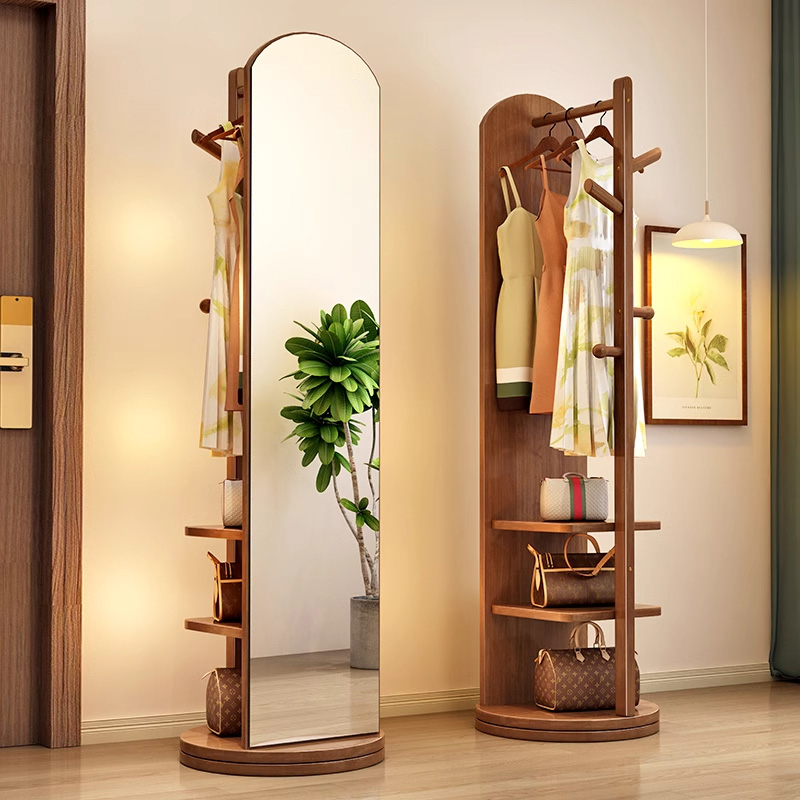 德国实木衣架衣帽架多功能置物架