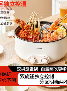 德国knx鸳鸯锅火锅家用电火锅多功能一体大容量电煮锅