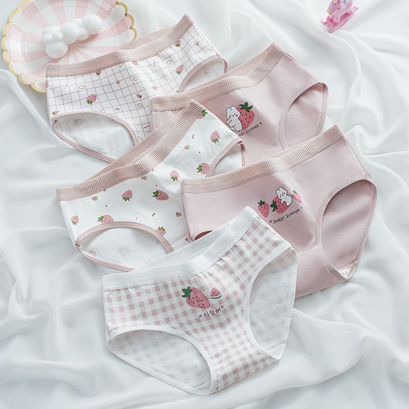 应景女童纯棉抗菌中大童夏季三角