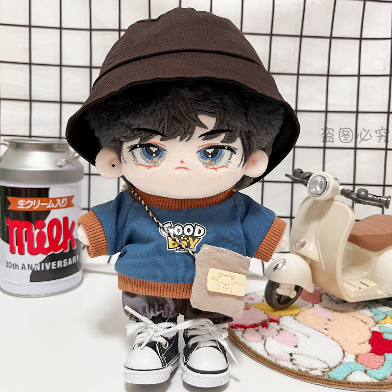 原创娃衣20cm套装玩偶公仔衣服换装酷酷风男款棉花娃娃换装套装