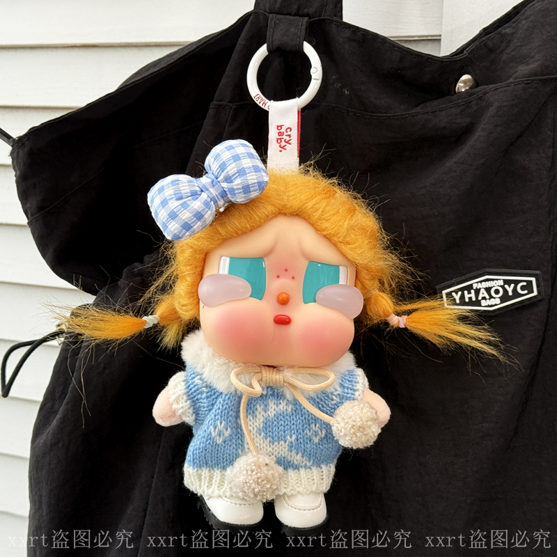 可爱哭娃衣服套装毛衣头饰