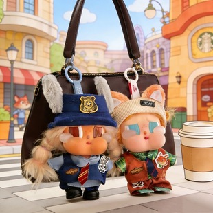 哭娃疯狂动物城限定娃衣crybaby vacation系列搪胶公仔朱迪尼克穿