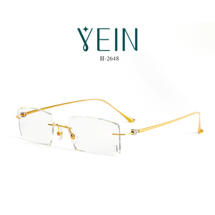 魅影YEIN官方旗舰店幻影2648钻石切边近视镜超轻钛架专柜正品 男
