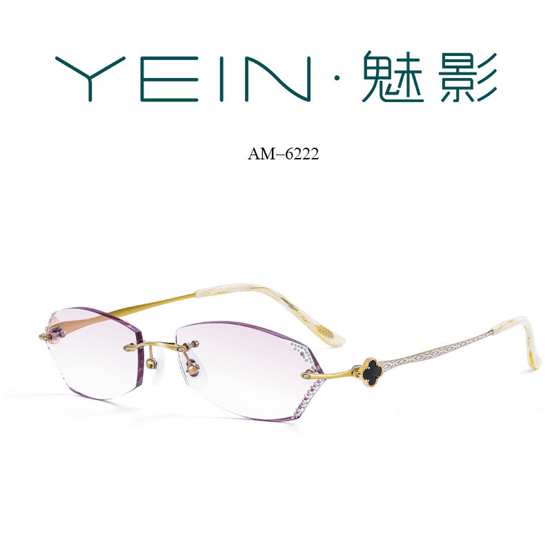 魅影YEIN官方旗舰店魅影6222钻石切边近视镜超轻钛架女款
