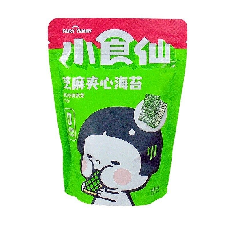 良品-铺子小食仙夹心海苔35gx2袋芝麻夹心脆儿童S即食健康零食小,婴童食品,宝宝饼干,淘宝优惠券,粉丝福利购,淘宝优惠卷