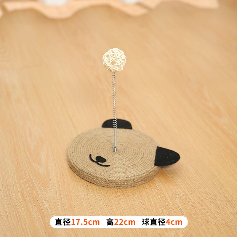 猫咪玩具逗猫棒自嗨磨牙解闷神器羽毛弹簧底座玩具球全剑麻不倒翁