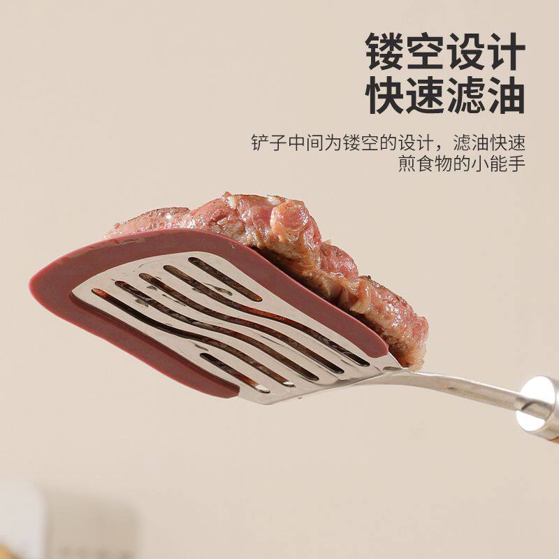 食品级硅胶炒菜铲子家用煎鱼锅铲不粘锅专用煎饼煎牛排蝴蝶铲煎铲