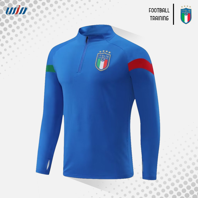 2022世界杯意大利球衣足球训练服长袖国家队秋冬比赛定制队服全套