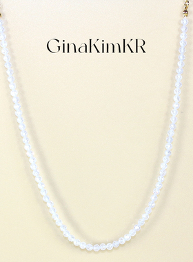 GinaKimKR天然白水晶锆石项链
