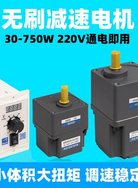 新款BGM无刷调速电机220V交流驱控一体BLK60/120/400W齿轮减包邮