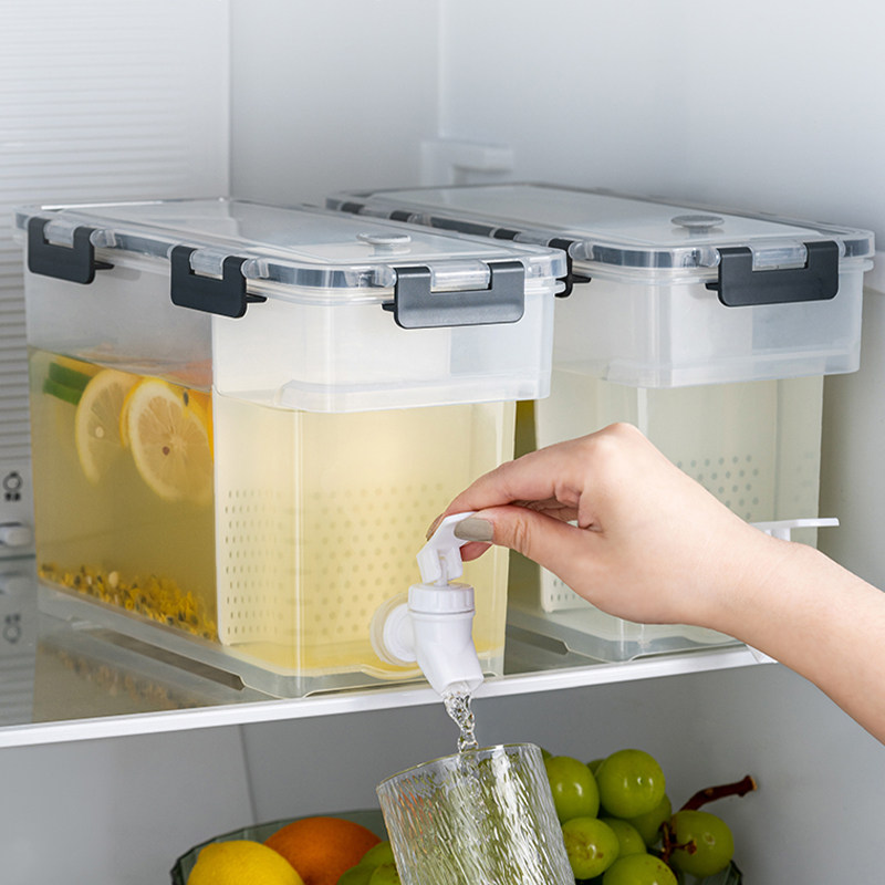 冰箱冷水壶带龙头家用凉水壶饮料桶冷泡壶装水容器果茶壶大容量
