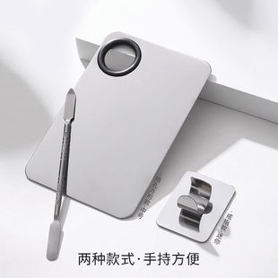 化妆调色盘粉底液美妆口红彩妆小戒指调色板不锈钢化妆师专用美甲