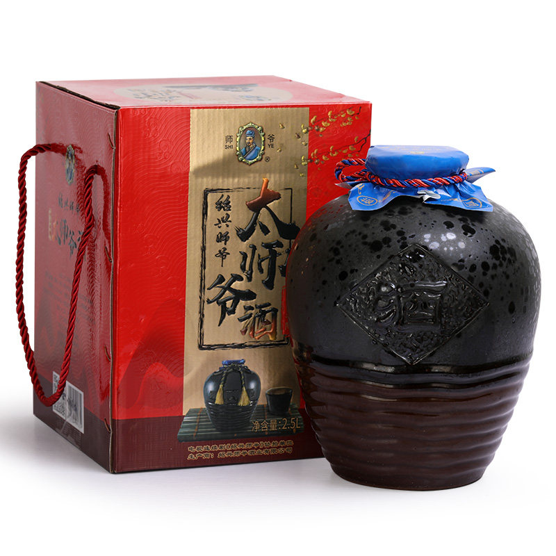 绍兴黄酒师爷太师爷酒十二年陈酿有大枣枸杞子蜂蜜半甜型2.5L坛装