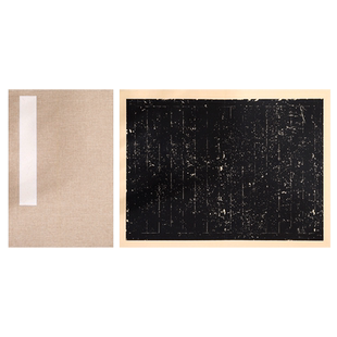 复古宣纸册页本做旧黑色拓片宣纸折页半生半熟手札小楷隶书篆书法专用国展参赛本竖格卡纸软卡册页本精制折页