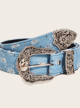 腰带女原创美式复古装饰裙子配西装ins风个性皮带亚文化黑色裤带