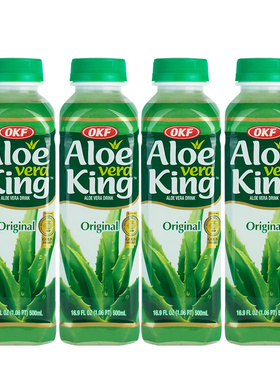 芦荟饮料OKF韩国进口饮料4瓶组合装500ml无糖aloe vera