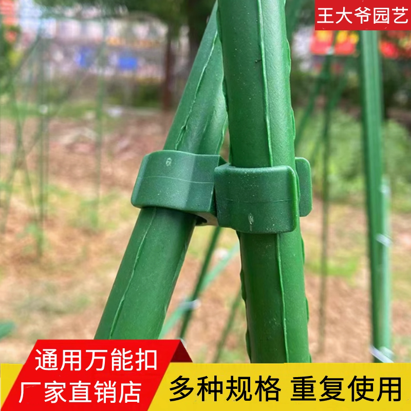 万能卡扣包塑钢管配件黄瓜架月季架配件爬藤架8mm11mm16mm20m图片