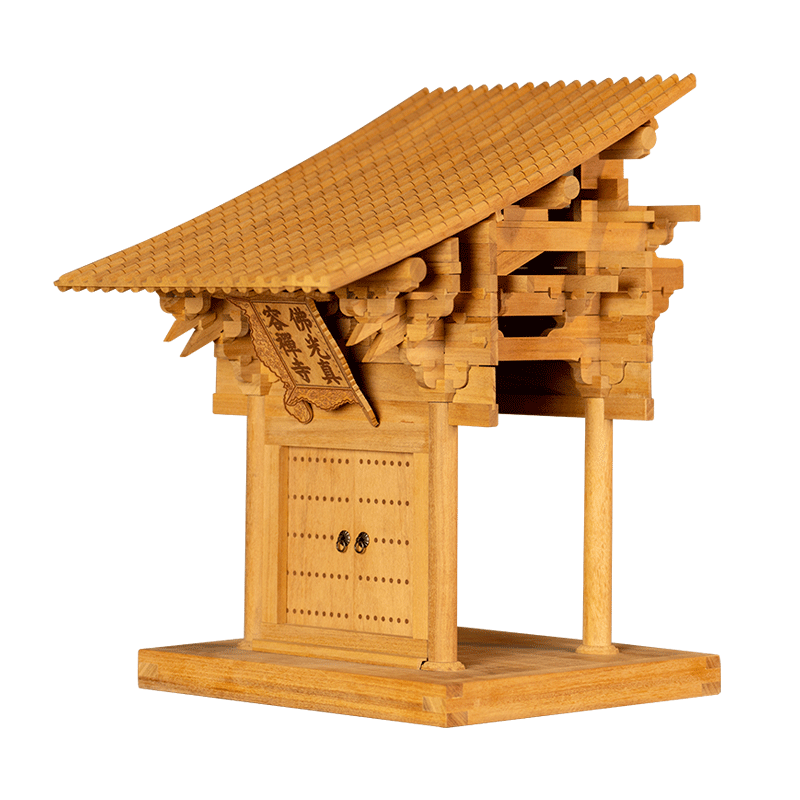 晚峰全实木榫卯积木佛光寺古建筑