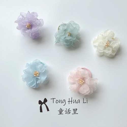 宝宝扎头发马尾头绳不伤发皮筋