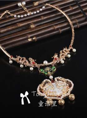 汉服配饰品新年战袍富贵配平安锁