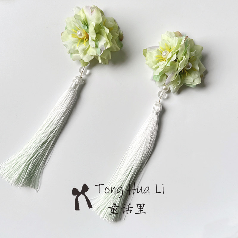 女童汉服头花配饰小清新头饰图片