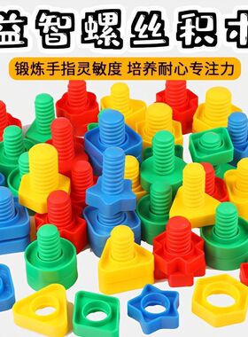 儿童玩具拧螺丝钉大颗粒积木形状宝宝配对早教益智女孩男孩3-6岁