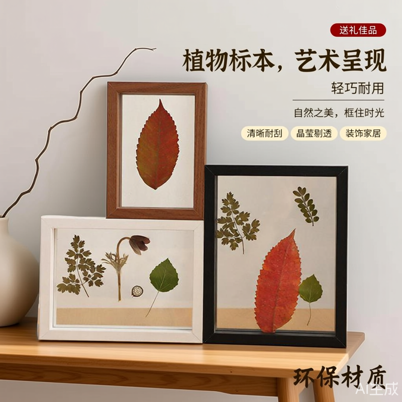 透明相框树叶相框摆台植物标本