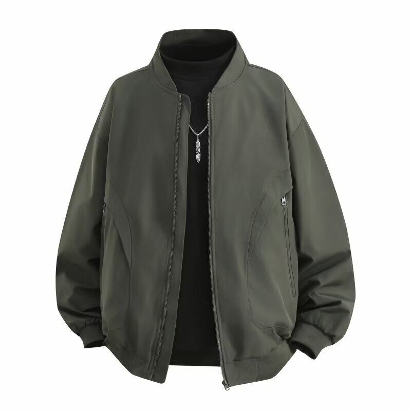 男士韩版夹克春秋季薄款外套休闲运动男装上衣潮流百搭立领棒球服