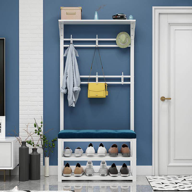 门口鞋柜和挂衣柜一体鞋架2022年新款网红换鞋登子可坐式家用简易