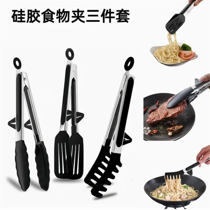 跨境热销抓形夹子面包夹烧烤夹牛排夹烧烤工具食品夹硅胶食厂家