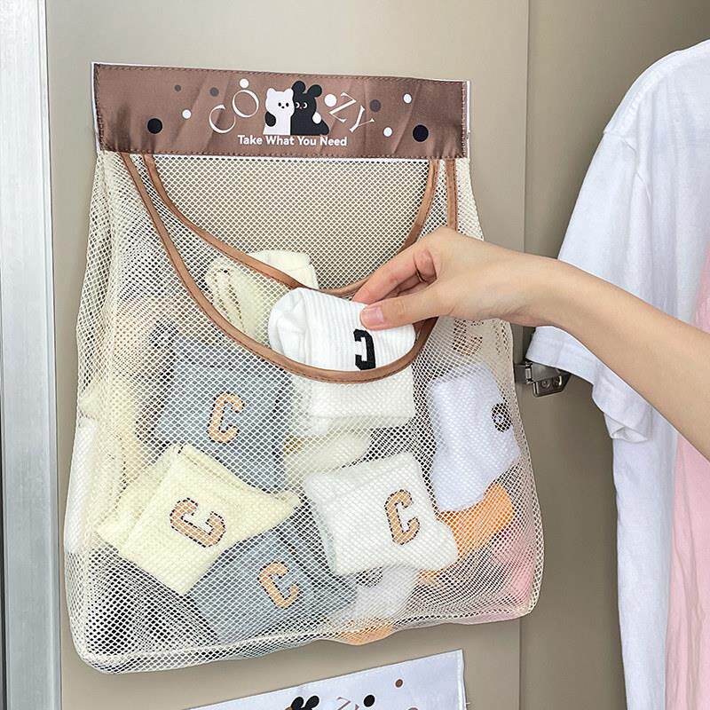 袜子收纳袋挂式魔术贴家用门后宿舍整理衣柜神器内衣内裤挂墙厂家